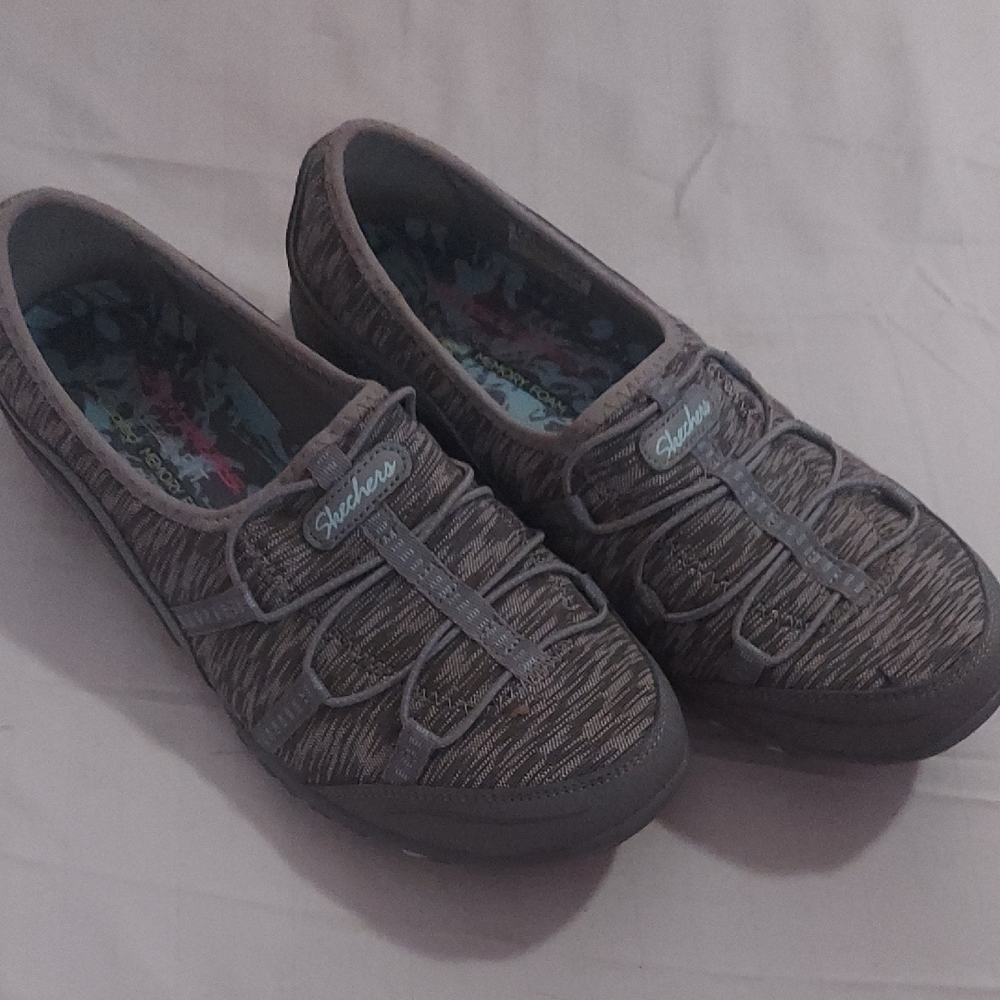 Skechers Gray Sneakers Comfortable Slip-On Design